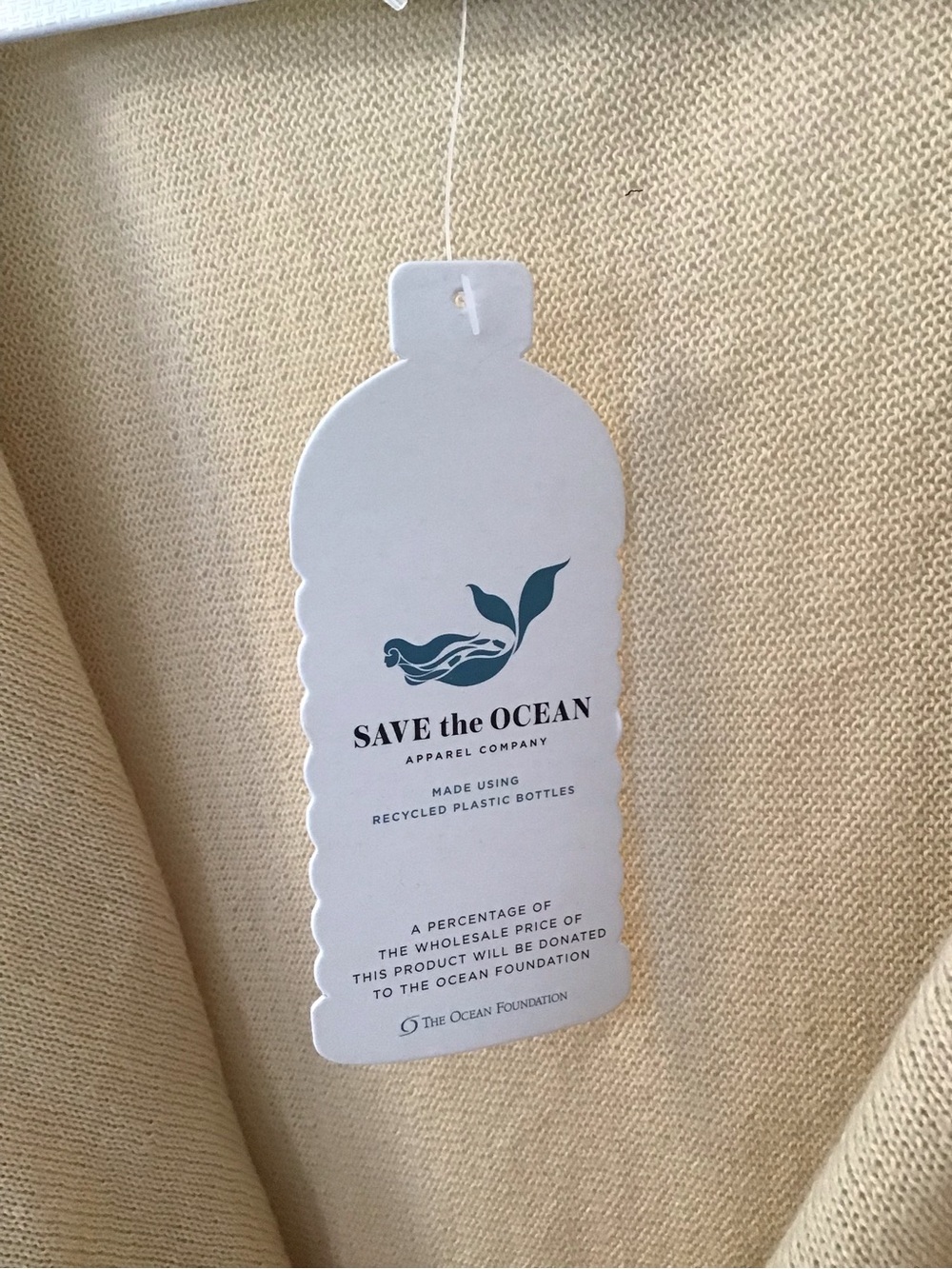 Save the Ocean Cream Knit Poncho Top - Picture 5 of 6